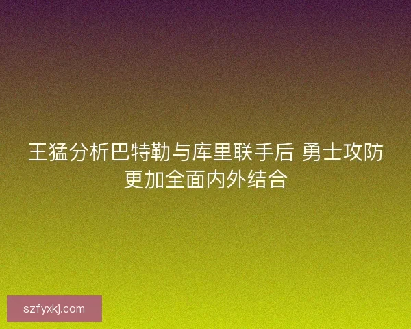 王猛分析巴特勒与库里联手后 勇士攻防更加全面内外结合