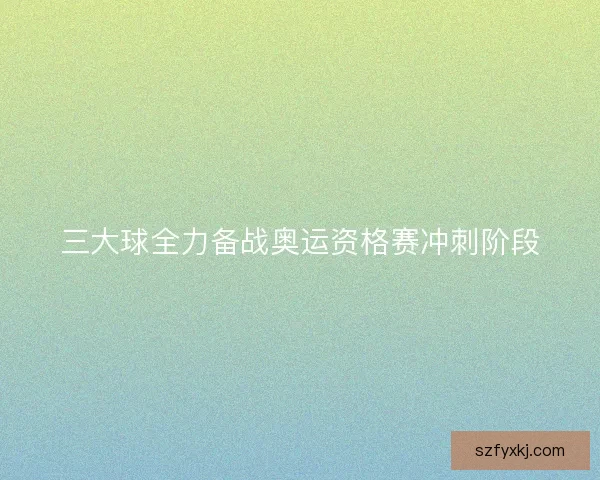 三大球全力备战奥运资格赛冲刺阶段