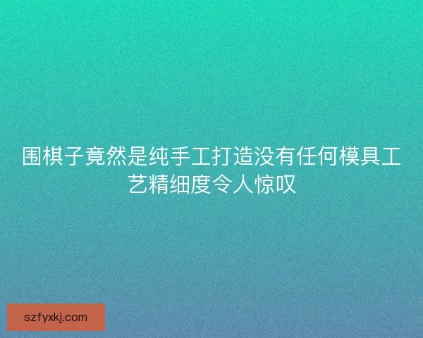 围棋子竟然是纯手工打造没有任何模具工艺精细度令人惊叹 围棋子竟然是纯手工打造没有任何模具工艺精细度令人惊叹